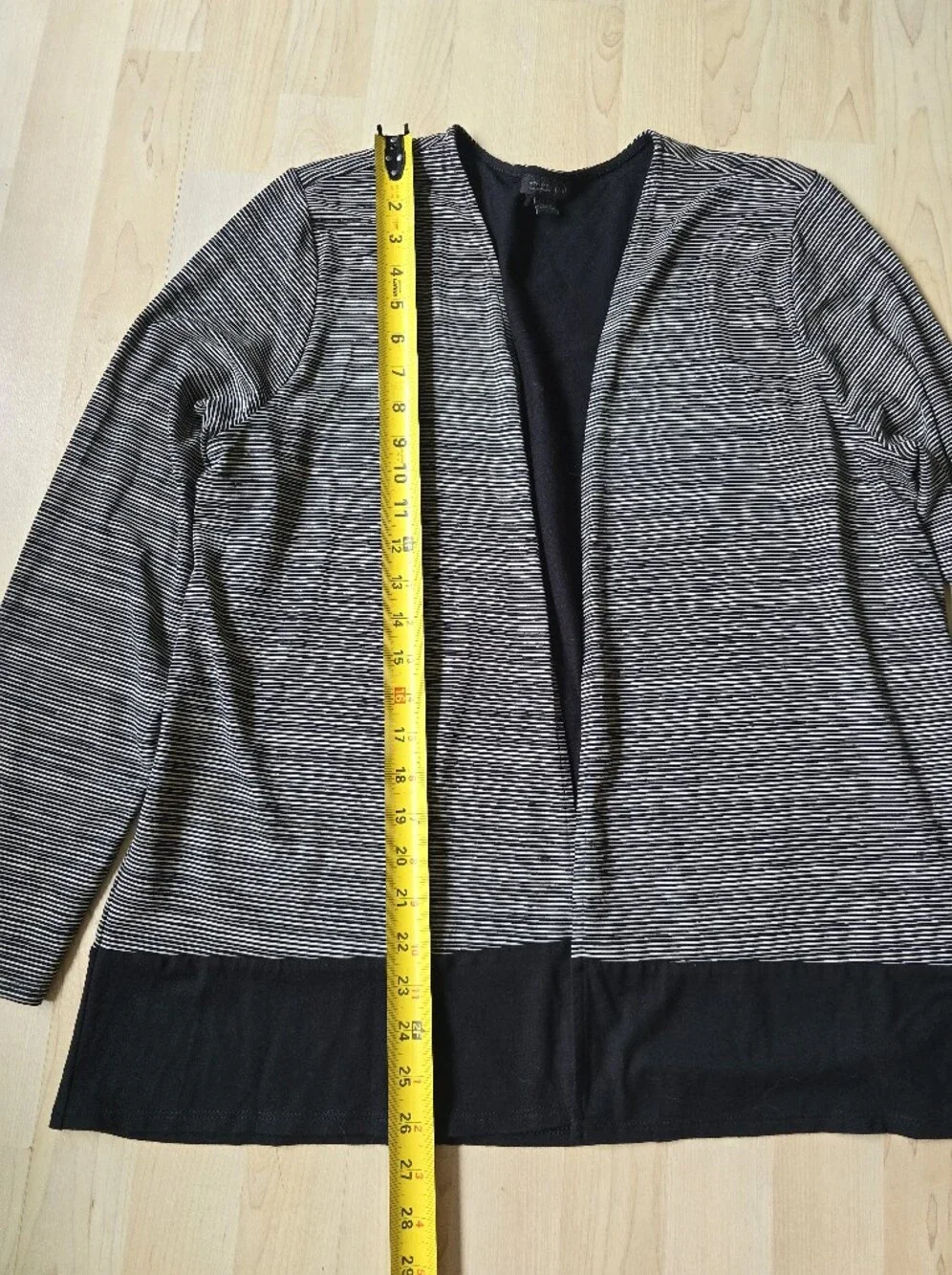 J.Jill Wearever Open Front Striped Long Sleeve Size Large
